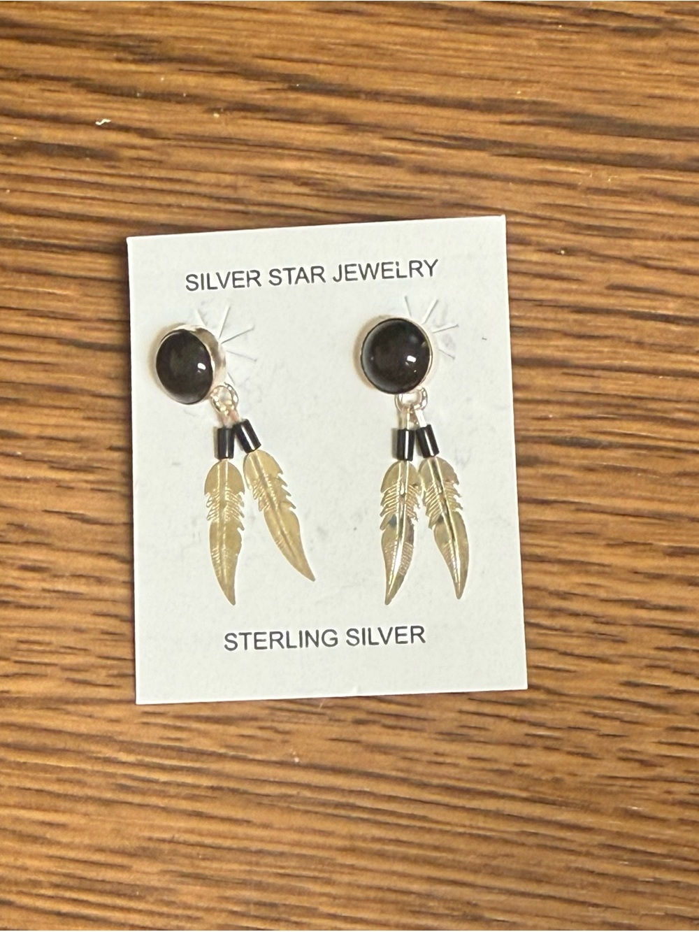 Sterling Silver Boho Feather Earrings